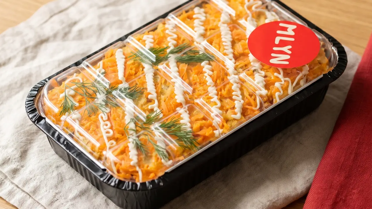 Печёночный торт в лотке MLYN